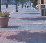 City Sidewalk Using Interlocking Pavers