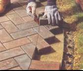 Paving stones are easy to install.