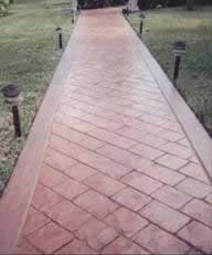 Stamped Concrete Walkway