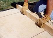 An even layer of sand placed over your base material