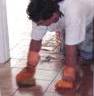 Cleaning stains on marble tile
