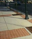 wide sidewalk using pavers