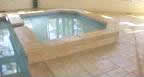 Slate tile pavers make a beautiful spa surrounding