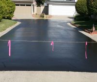 Freshly Paved Asphalt Driveway