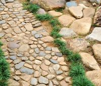 Winding Cobblestone Path