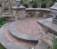 Patio Paver with Retaining Wall