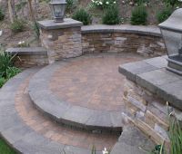 Patio Paver with Retaining Wall